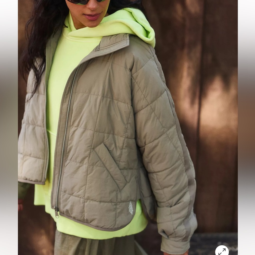Free People Movement Pippa Packable Puffer Jacket S Green BRAND NEW
